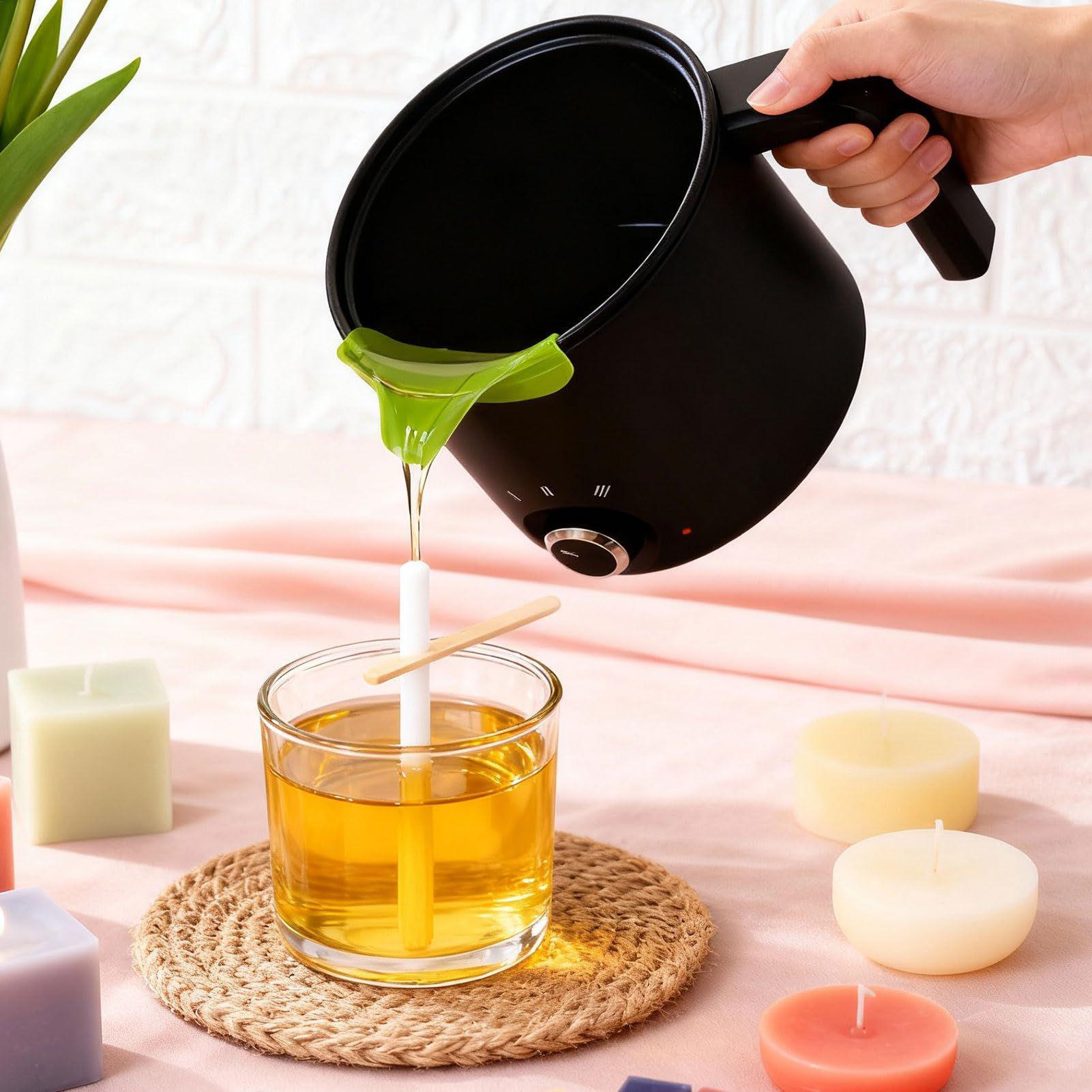 Candle Making Jug - 1,5 l Wachsschmelztiegel, Kerzenwachsschmelzgerät, 3-stufige Temperatureinstellung,
